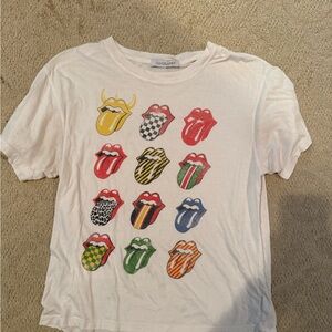 Daydreamer White and Red Rolling Stones Tee